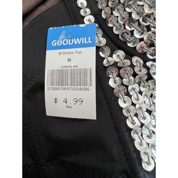 NWT Alivila Y Sequin Bustier Corset Top Sz S Black Silver Coquette Party Club - Picture 7 of 8